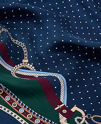 Ann Taylor Silk Chain Link Print Little Scarf sold by Ann Taylor product image thumbnail 2