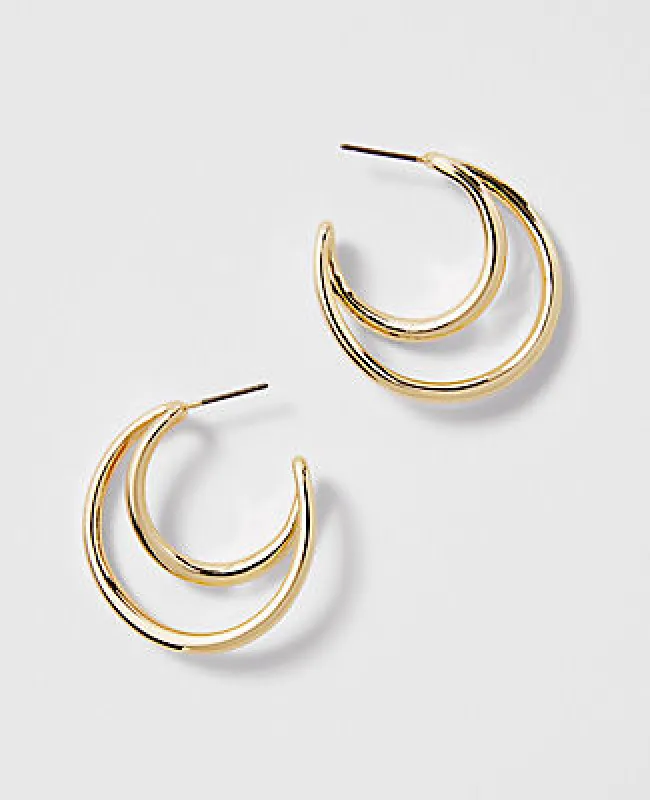 Ann Taylor Double Hoop Earrings sold by Ann Taylor