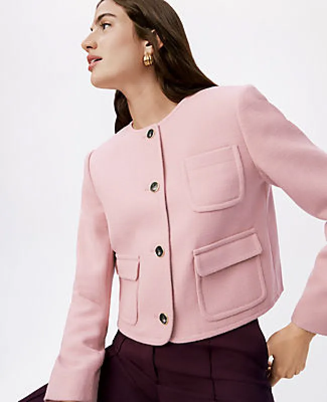 Ann Taylor Petite Crew Neck Jacket sold by Ann Taylor