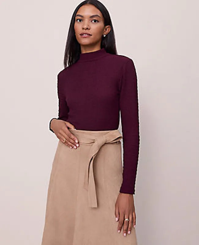 Ann Taylor Knit Mock Neck Top sold by Ann Taylor
