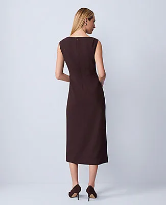Ann Taylor Wrap Effect Sheath Dress in Fluid Crepe sold by Ann Taylor product image thumbnail 2