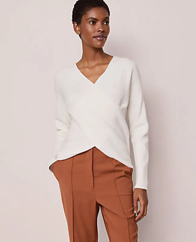 Ann Taylor Petite Ribbed Wrap Sweater sold by Ann Taylor