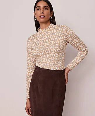 Ann Taylor Chain Link Mock Neck Top sold by Ann Taylor