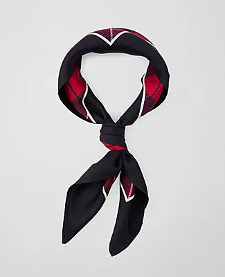 Ann Taylor Weekend Collection Plaid Little Silk Scarf sold by Ann Taylor