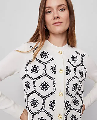 Ann Taylor Floral Embroidered Cardigan sold by Ann Taylor