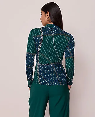 Ann Taylor Petite Chain Link Mock Neck Top sold by Ann Taylor product image thumbnail 2