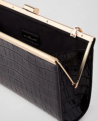 Ann Taylor Croco Rectangle Clutch sold by Ann Taylor product image thumbnail 2