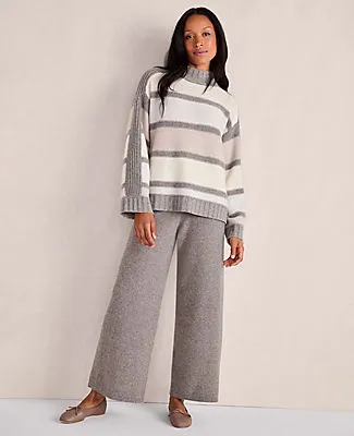 Ann Taylor Haven Well Within Cashmere Striped Mockneck Sweater sold by Ann Taylor product image thumbnail 3