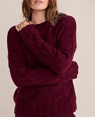 Ann Taylor Haven Well Within Cashmere Cable Roll Neck Sweater sold by Ann Taylor