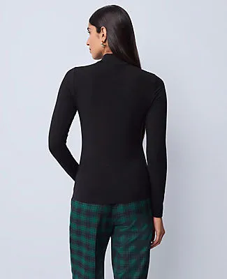 Ann Taylor Long Sleeve Mock Neck Top sold by Ann Taylor product image thumbnail 2