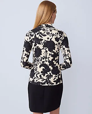 Ann Taylor Floral Mock Neck Top sold by Ann Taylor product image thumbnail 2