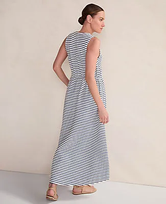 Ann Taylor Haven Well Within Cotton Blend Textured Stripe Midi Dress sold by Ann Taylor product image thumbnail 2