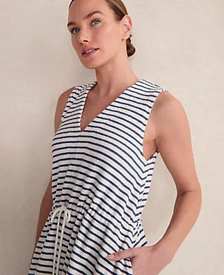 Ann Taylor Haven Well Within Cotton Blend Textured Stripe Midi Dress sold by Ann Taylor product image thumbnail 3