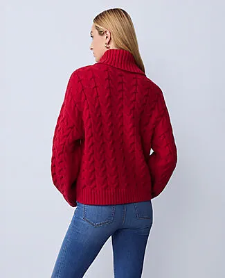 Ann Taylor Weekend Collection Cable Turtleneck Sweater sold by Ann Taylor product image thumbnail 2