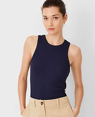 Ann Taylor Petite Weekend Collection Ribbed Tank Top sold by Ann Taylor