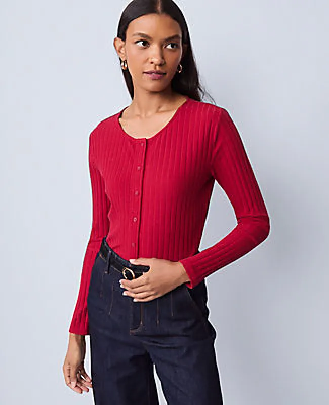 Ann Taylor Weekend Collection Crew Neck Cardigan sold by Ann Taylor