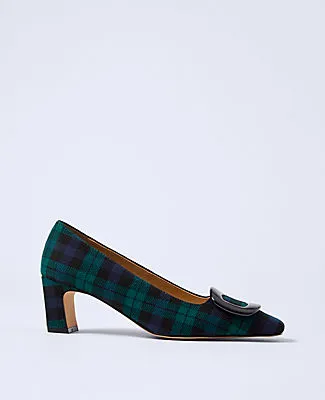Ann Taylor Block Heel Buckle Pump sold by Ann Taylor