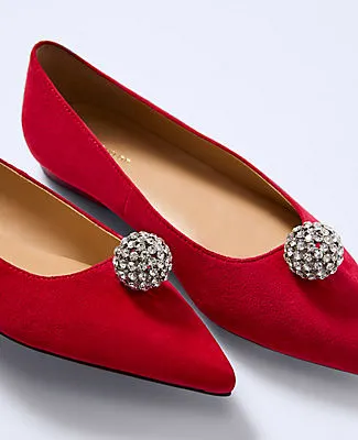 Ann Taylor Pointy Toe Embellished Suede Flat sold by Ann Taylor product image thumbnail 2