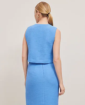Ann Taylor Petite Tweed Cropped Vest sold by Ann Taylor product image thumbnail 2