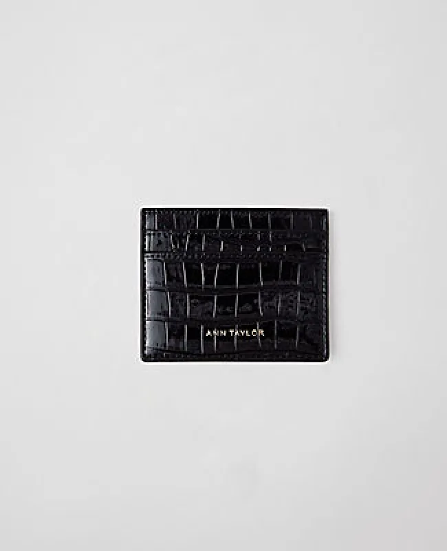 Ann Taylor Weekend Collection Croco Card Case sold by Ann Taylor