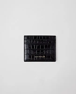 Ann Taylor Weekend Collection Croco Card Case sold by Ann Taylor