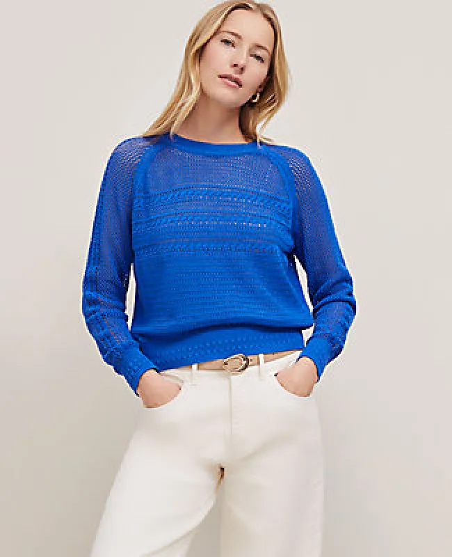 Ann Taylor Mixed Stitch Sweater sold by Ann Taylor