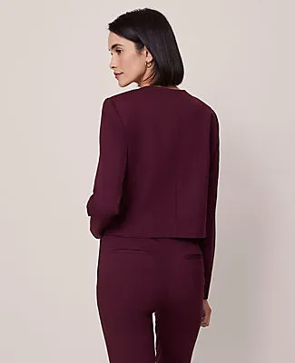 Ann Taylor The Petite Crew Neck Jacket in Ponte sold by Ann Taylor product image thumbnail 2