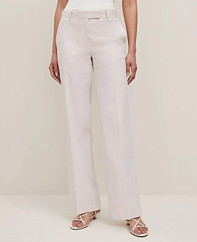 Ann Taylor The Petite Straight Trouser in Striped Seersucker - Curvy Fit sold by Ann Taylor