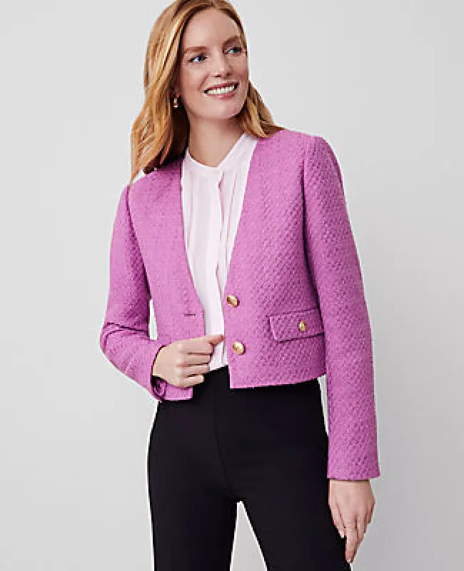 Ann Taylor Tweed Cropped Jacket sold by Ann Taylor
