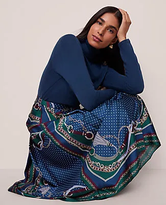 Ann Taylor Chain Link Satin Wrap Midi Skirt sold by Ann Taylor product image thumbnail 5