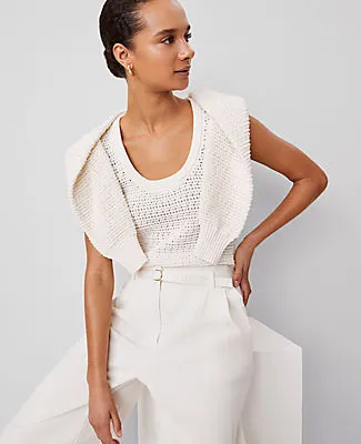 Ann Taylor Weekend Collection Open-Stitch Sweater Shell Top sold by Ann Taylor product image thumbnail 5