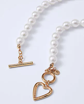 Ann Taylor Pearl Heart Pendant Necklace sold by Ann Taylor product image thumbnail 2