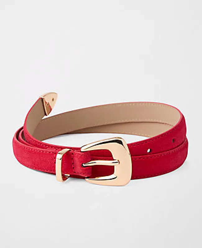Ann Taylor Suede Square Buckle Belt sold by Ann Taylor