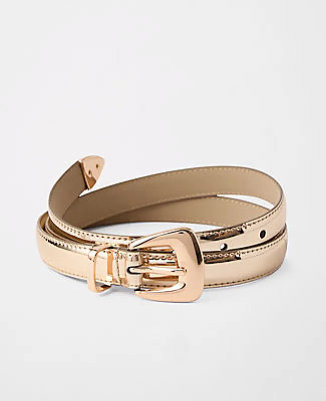 Ann Taylor Metallic Square Buckle Belt sold by Ann Taylor
