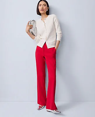 Ann Taylor The Petite Slim Flare Trouser in Bi-Stretch sold by Ann Taylor