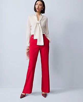 Ann Taylor The Petite Slim Flare Trouser in Bi-Stretch sold by Ann Taylor product image thumbnail 4