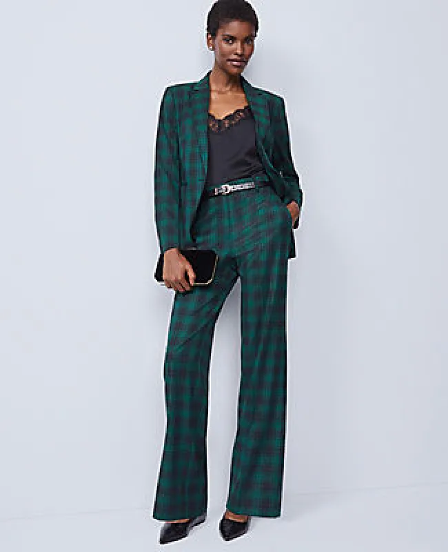 Ann Taylor The Straight Trouser in Plaid sold by Ann Taylor