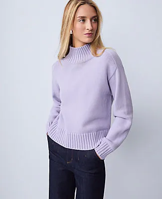 Ann Taylor Ribbed Mock Neck Sweater sold by Ann Taylor