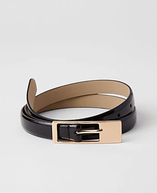 Ann Taylor Patent Leather Rectangle Buckle Belt sold by Ann Taylor