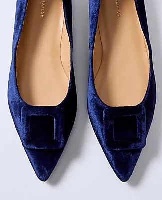 Ann Taylor Velvet Pointy Toe Buckle Flat sold by Ann Taylor product image thumbnail 2