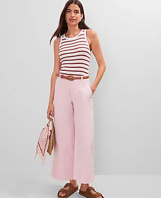 Ann Taylor Petite Weekend Collection Wide-Leg Ankle Pant sold by Ann Taylor