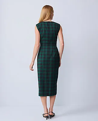 Ann Taylor Petite Plaid Twist Sheath Dress sold by Ann Taylor product image thumbnail 2