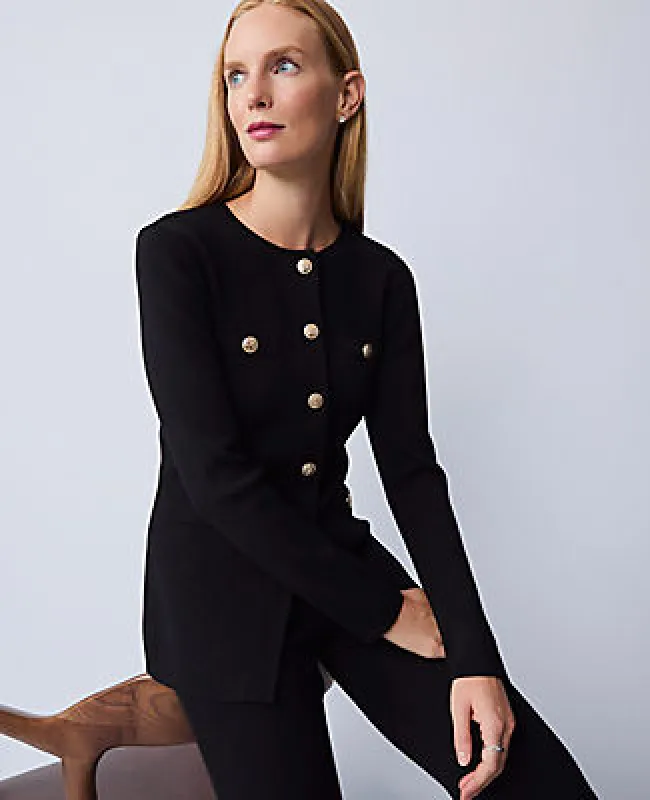 Ann Taylor Petite Crew Neck Cardigan sold by Ann Taylor
