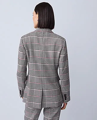 Ann Taylor Petite Plaid Fitted Long Blazer sold by Ann Taylor product image thumbnail 3