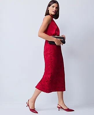 Ann Taylor Petite Mixed Media Halter Sheath Dress sold by Ann Taylor product image thumbnail 2