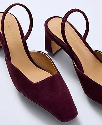Ann Taylor Suede Slingback Pump sold by Ann Taylor product image thumbnail 2