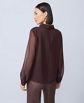 Ann Taylor Mock Neck Blouse sold by Ann Taylor product image thumbnail 2