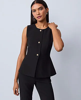 Ann Taylor Petite Crew Neck Peplum Vest sold by Ann Taylor