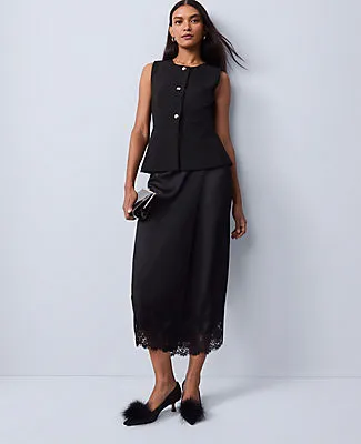 Ann Taylor Petite Crew Neck Peplum Vest sold by Ann Taylor product image thumbnail 4