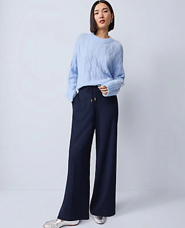 Ann Taylor Petite Wide-Leg Jogger Pant sold by Ann Taylor